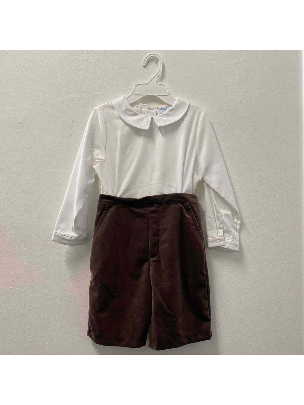 New Luli & Me Velvet Shorts Outfit, Boys 4